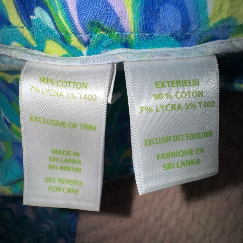 Lilly Pulitzer Sea Blue Lilly's Lagoon Kelli Pants size 4 - Picture 11 of 12